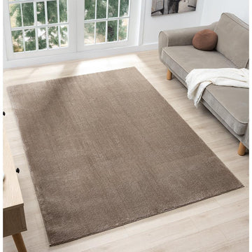 Washable Comfy Plain CMF00 Dark Beige Rug-Desire Rugs-Rug Love - The Most Loved Rug Store